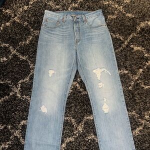 🩵LEVI’S PREMIUM 501 Distress straight 30x32